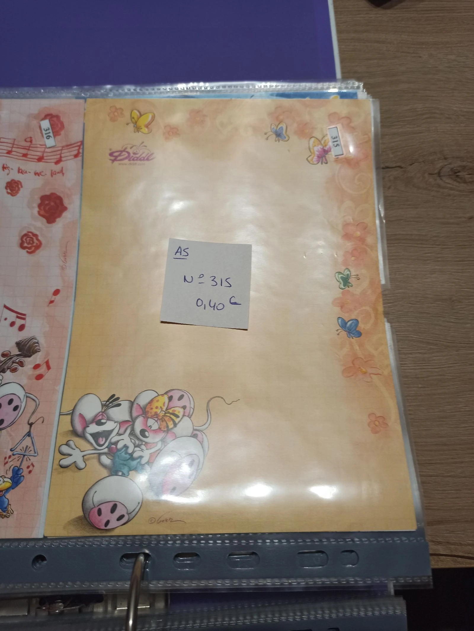 Feuille Diddl A5 315 0,40e